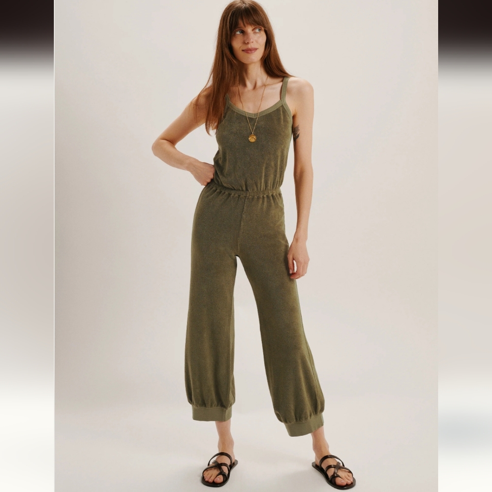 Suzi Kondi Giorgi Terry Jumpsuit in Kinna (Terra Cotta Clay)